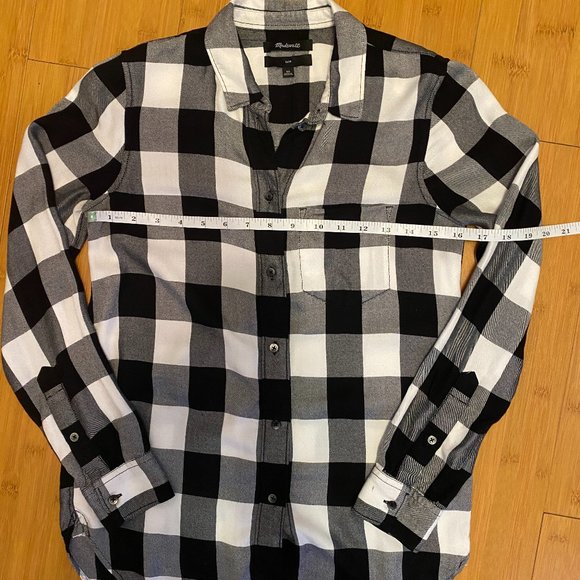 Madewell Slim Fit Buffalo Check Button Down Women's XS - Picture 5 of 5